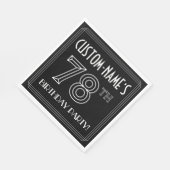 78e verjaardag: Art Deco Style + aangepaste naam Servet (Hoek)