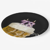 78e verjaardag bier op zwart Bord (Gekanteld)