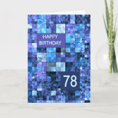 78e verjaardag, Blauwe pleinen, Kaart (Voorkant)