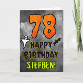 78e verjaardag: Eerie Halloween Theme + Aangepaste Kaart (Voorkant)