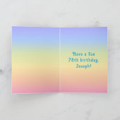 78e verjaardag — Fun Cake & Candles, w/ Eigen naam Kaart (Binnen)