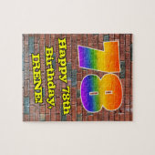 78e verjaardag: Fun Graffiti-geïnspireerde regenbo Legpuzzel (Horizontaal)