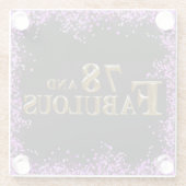 78e verjaardag glazen onderzetter (Achterkant)