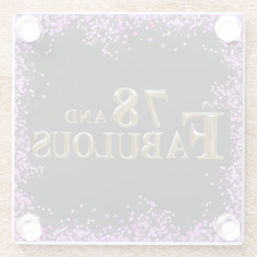 78e verjaardag glazen onderzetter (Achterkant)