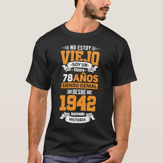 78e verjaardag in het Spaans pap 2020 uitgave Papa T-shirt (Voorkant)
