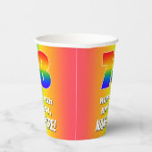 78e verjaardag: kleurrijk, vun regenboogpatroon # papieren bekers (Rechts)