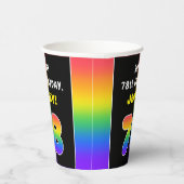78e verjaardag: kleurrijke regenboog # 78, aangepa papieren bekers (Rechts)