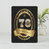 78e verjaardag, man verjaardagsfeestvrouw, elegant kaart (Staand voorkant)