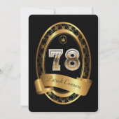 78e verjaardag, man verjaardagsfeestvrouw, elegant kaart (Voorkant)