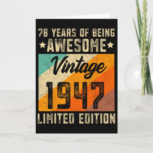 78e verjaardag Mannen 78 jaar oude vrouwen 1947 Li Kaart (Voorkant)