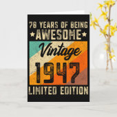 78e verjaardag Mannen 78 jaar oude vrouwen 1947 Li Kaart (Gele Bloem)