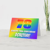 78e verjaardag: Multicolored regenboogpatronen # 7 Kaart (Voorkant)