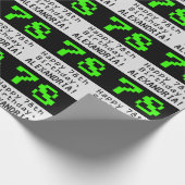 78e verjaardag - Nerdy / Geeky Style "78" en naam Cadeaupapier (Hoek)