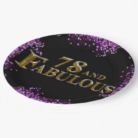 78e verjaardag papieren bordje (Gekanteld)