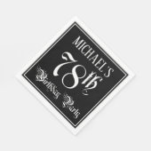 78e verjaardag Partij — Fancy Manuscript + de Naam Servet (Hoek)