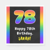 78e verjaardag: Regenboogspectrum # 78, Aangepaste Servet (Voorkant)