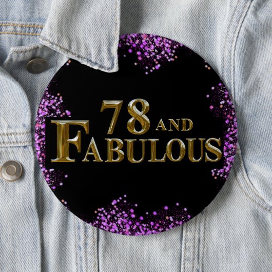 78e verjaardag ronde button 6,0 cm (In situ)