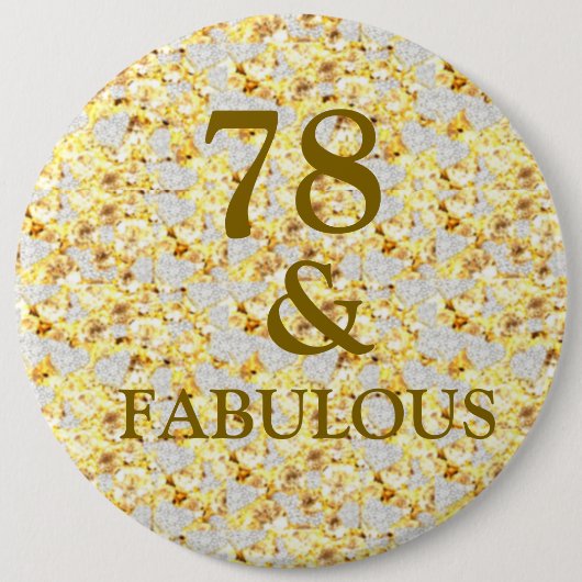 78e verjaardag ronde button 6,0 cm (Voorkant)