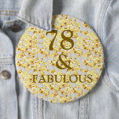 78e verjaardag ronde button 6,0 cm (In situ)