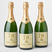 78e verjaardag sparkling wijnetiket (Flessen)