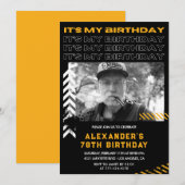 78e verjaardag uitnodigingen Mannen Fotospray verf (Voorkant / Achterkant)