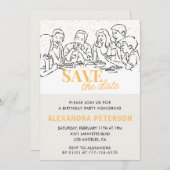 78e verjaardag uitnodigingen Save the date Diner (Voorkant / Achterkant)