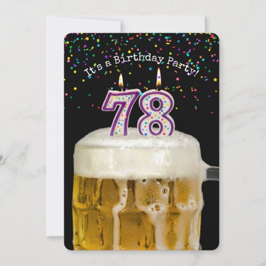 78e verjaardag van de bierpartij kaart (Voorkant)