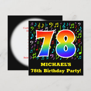 78e verjaardag van de geboorte: Fun Music Symbols, Kaart