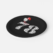 78e verjaardagsballonnen papieren bordje (Gekanteld)