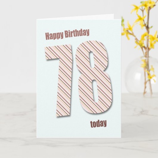 78e verjaardagskaart kaart (Gele Bloem)