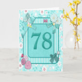 78e verjaardagskaart met bloemen kaart (Gele Bloem)