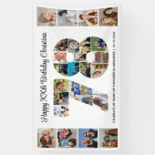 78e verpartij Cijfer 78 fotocollage Spandoek (Verticaal)