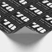 78ste verjaardag: Art Deco Geïnspireerde look "78" Cadeaupapier (Hoek)