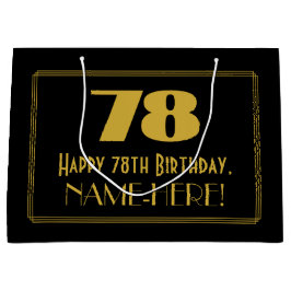 78ste verjaardag — Art Deco Geïnspireerde look "78 Groot Cadeauzakje