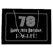78ste verjaardag — Art Deco Geïnspireerde look "78 Groot Cadeauzakje (Achterkant)