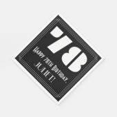 78ste verjaardag: Art Deco Geïnspireerde look "78" Servet (Hoek)