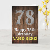 78ste verjaardag: Country Western geïnspireerd uit Kaart (Gele Bloem)