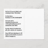 78ste verjaardag - Leuk vuurwerk, Regenboog look " Briefkaart (Achterkant)