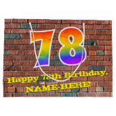 78ste verjaardag: Plezier, op graffiti geïnspireer Groot Cadeauzakje (Achterkant)