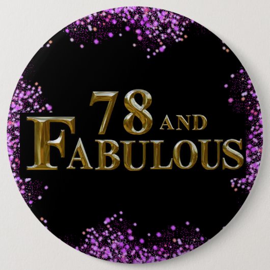 78ste verjaardag ronde button 6,0 cm (Voorkant)
