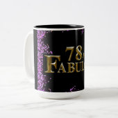 78ste verjaardag tweekleurige koffiemok (Voorkant links)