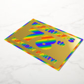 78ste verjaardag van de geboorte - Fun, regenboogs Folie Uitnodiging (Gedraaid)