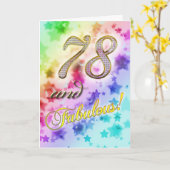 78ste verjaardag voor iemand Fabulous Kaart (Gele Bloem)
