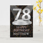 78th Birthday Spotlights Voeg een naam toe Kaart (Gele Bloem)