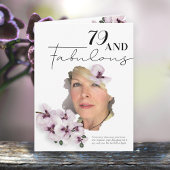 79 & Fabulous Orchid Photo Birthday Greeting Card Kaart