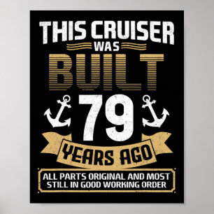 79 Jaar Geleden Gebouwd Vintage 79 Jaar Oud 79e Ve Poster