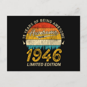 79 Jaar Oud 1946 Retro Geweldig 79ste Verjaardag C Briefkaart