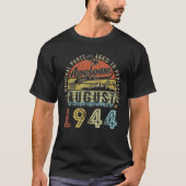 79 Jaar Oud Augustus 1944  Retro 79e Geboorte T-shirt (Voorkant)