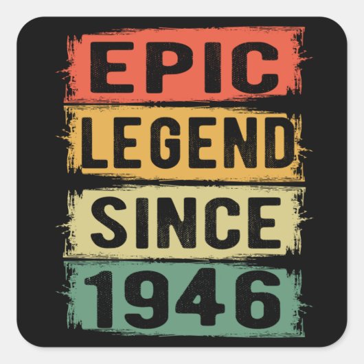 79 jaar oud Bday 1946 Epic Legend 79ste verjaardag Vierkante Sticker (Voorkant)