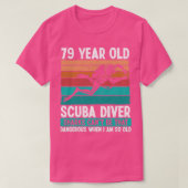 79 jaar oud scuba duiker 79e verjaardag scuba duik t-shirt (Design voorkant)
